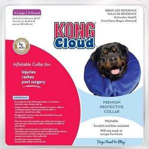 KONG Cloud Inflatable Protective Collar in Blue